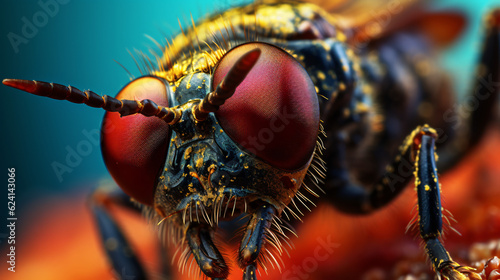 Macro shot of an insect  Generative AI © Nico Vincentini