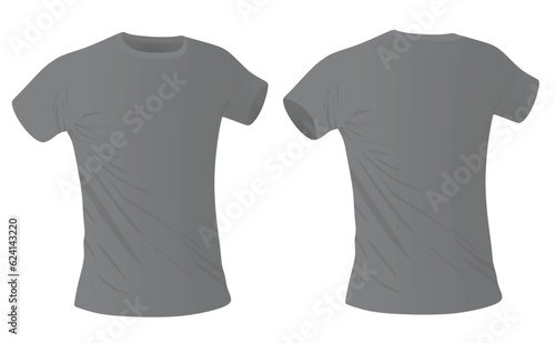 Grey t shirt. vector illustration