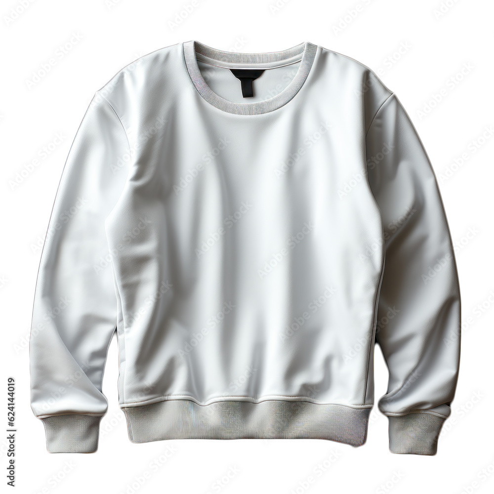 Fototapeta premium White Crewneck Sweatshirt Isolated