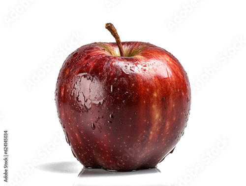 Rotten apple on transparent background (png)