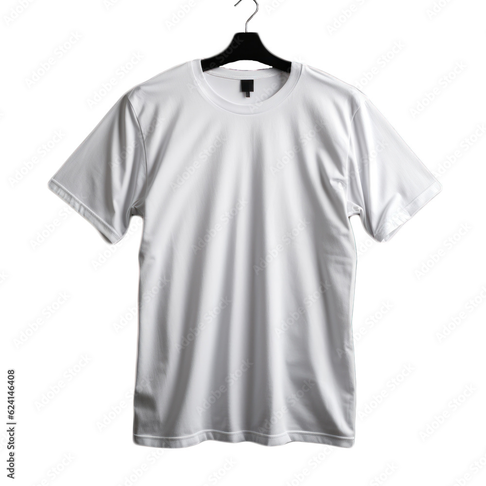 White T-Shirt Isolated With Hanger White T-Shirt Isolated With Hanger