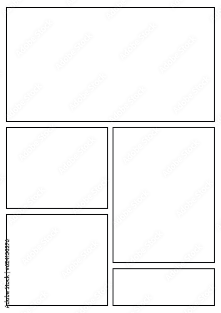 Manga storyboard layout A4 template for rapidly create papers and comic book style page 9 Manga storyboard layout A4 template for rapidly create papers and comic book style page 9