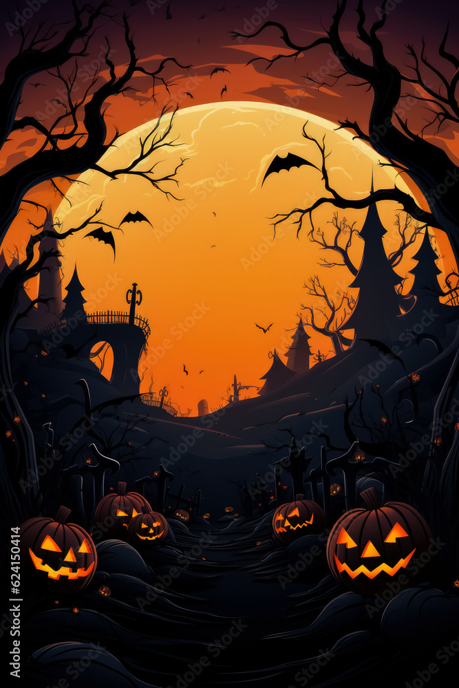 halloween banner background concept 