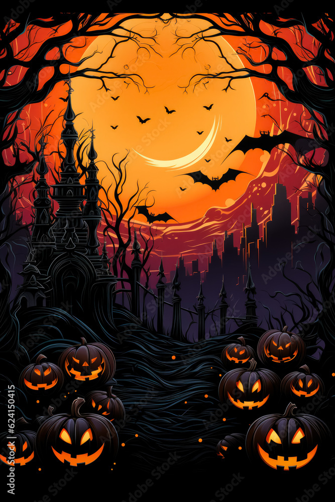 halloween banner background concept 