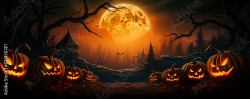 halloween banner background concept 