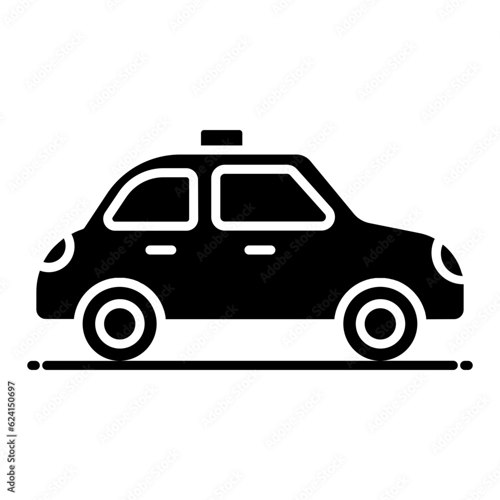 Cab Service Glyph Icon