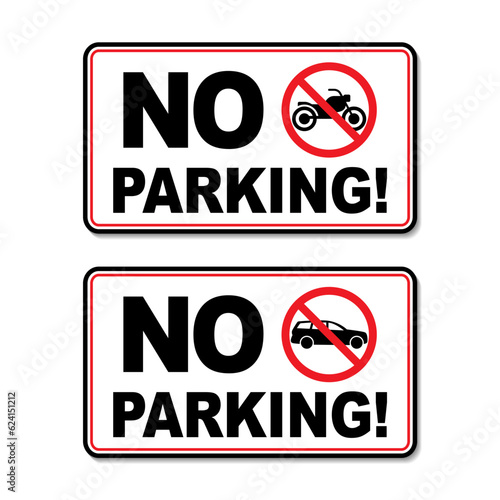 no parking sign vector illustration