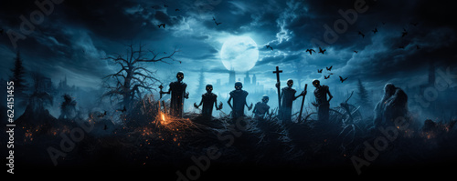 Skeletons In Spooky Nights, background