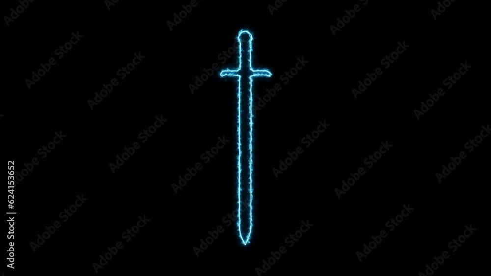 Super Powerful Swords 4K Neon Animation Super Powerful Swords 4K Neon Animation