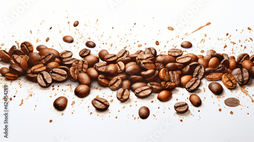 Coffee beans on a neutral background. Generative AI