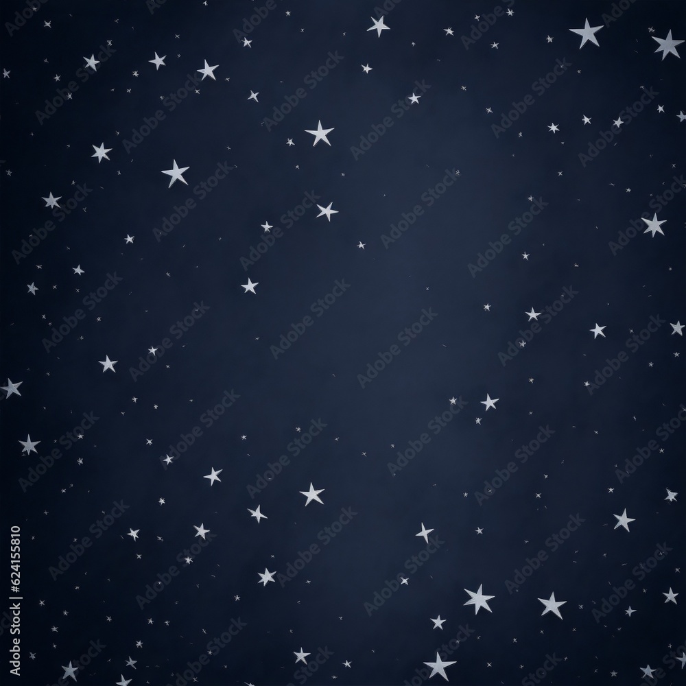 Silver stars and confetti background
