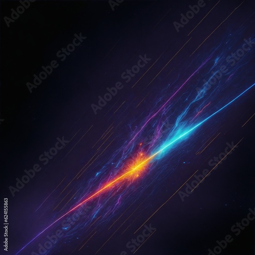 Cosmic background with colorful laser lights