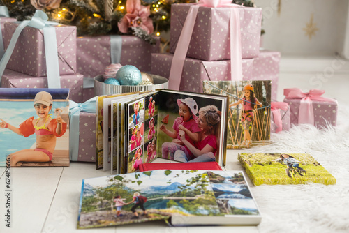 Photo album in remembrance and nostalgia in Christmas