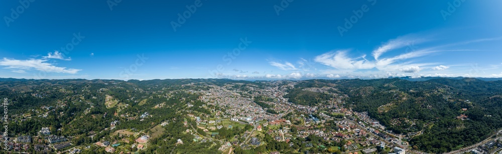 Panoramic view of Campos do Jordão - Drone 