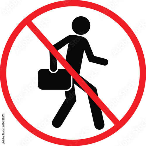 No Soliciting Symbol. Prohibition Sign. Restriction Icon