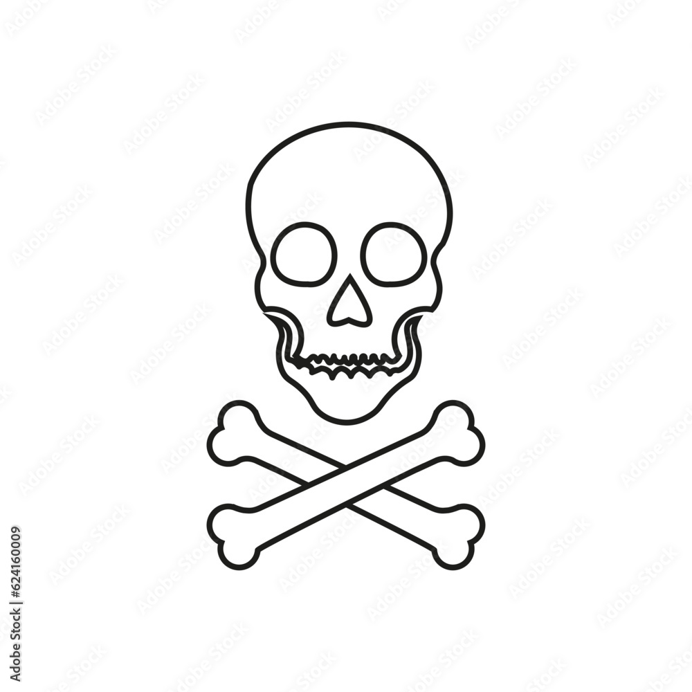 Skull and Bones vector icon. danger illustration sign. poison symbol or logo. Skull and Bones vector icon. danger illustration sign. poison symbol or logo.