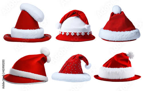 Santa Claus hats  Santa_Christmas_hats_Transparency_background_PNG