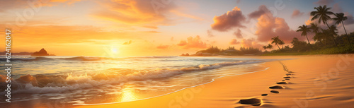 sunset over the sea background