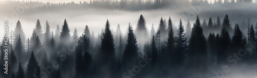 fog in the forest background