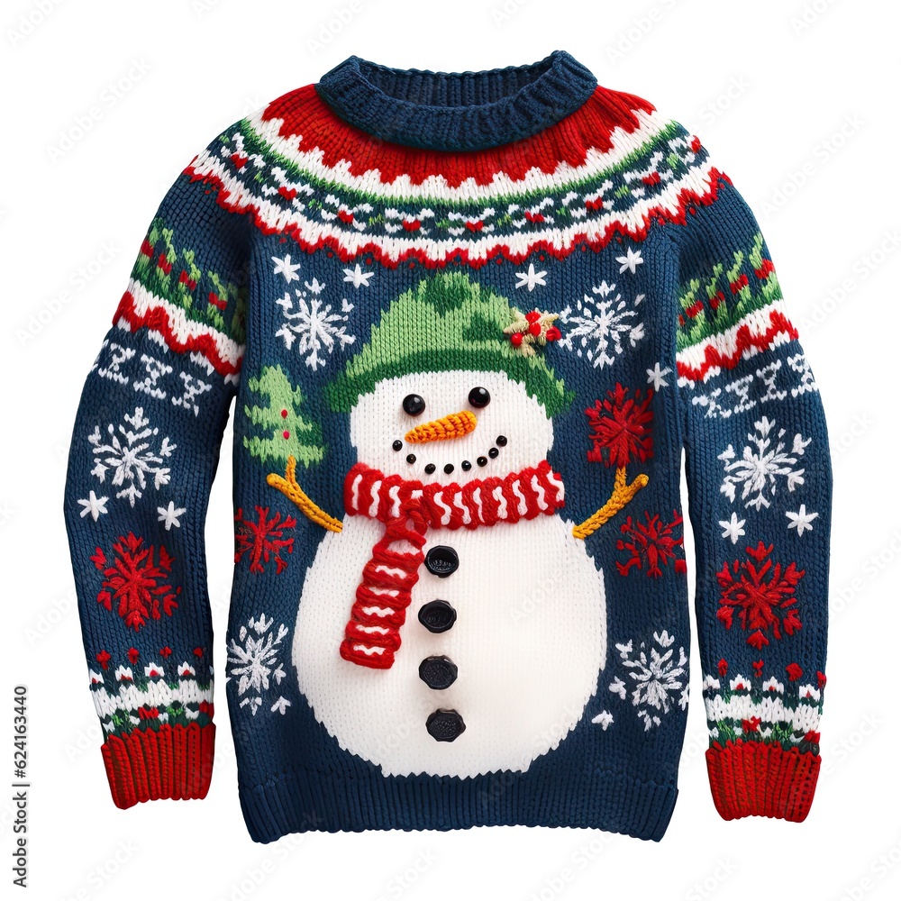 Christmas ugly sweater isolated. Illustration AI Generative Christmas ugly sweater isolated. Illustration AI Generative