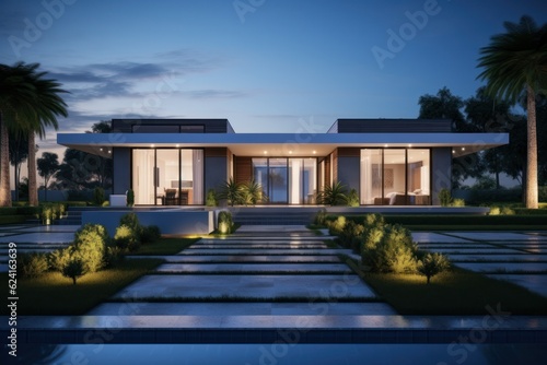 House with key. Real estate concept. Illustration AI Generative.