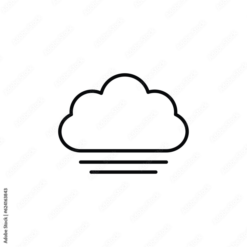 weather icon - black vector symbol cloud sign weather icon - black vector symbol cloud sign