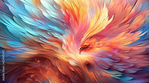 A dynamic swirl of colors and shapes evoking a sense of energy and movement. Colorful illustration art. Generative AI