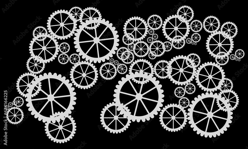 gear wheels isolated on black gear wheels isolated on black
