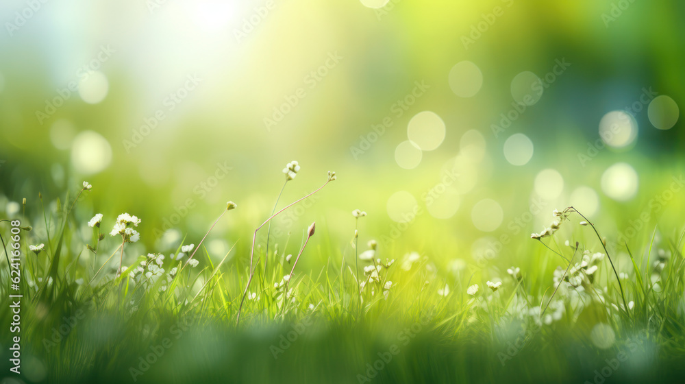 Natural green background, Abstract floral background with free space Natural green background, Abstract floral background with free space
