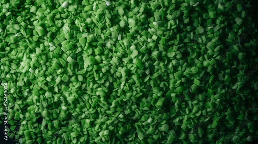 Background of fresh finely chopped green onion pattern, Realistic illustration. close-up. generative ai Background of fresh finely chopped green onion pattern, Realistic illustration. close-up. generative ai