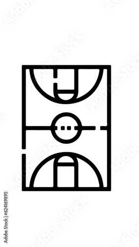 icono vector cancha basquet 