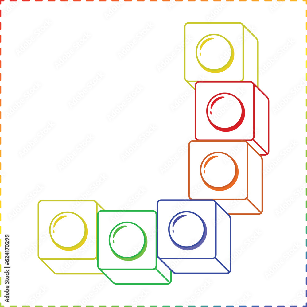 Arabic Alphabet letter stroke coloring blocks