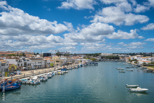 Tavira town waterfront at sunny day, Portugal. © Mazur Travel