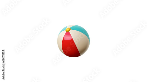 Free Download summer icon 3d rendering transparent background PNG summer beach ball 
 - GFXLoad