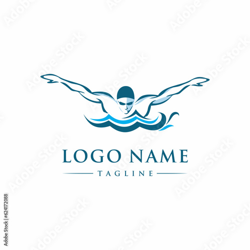 
Swimming Logo stock illustration. Sophisticated illustration, Vector swimming poster eps 10