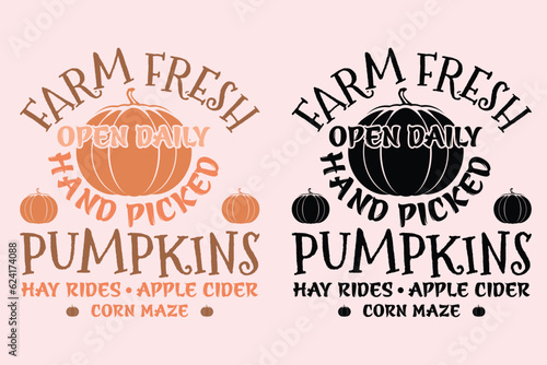 Fall Farm Fresh Pumpkins EPS Design