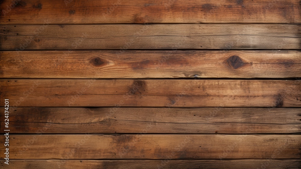 Naklejka premium Old plank wood texture background. Generative AI