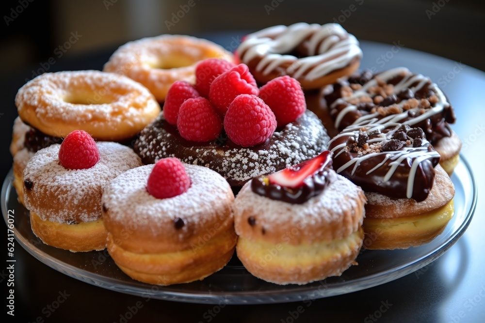 Delicious bakery treats. Generative AI technology. Delicious bakery treats. Generative AI technology.