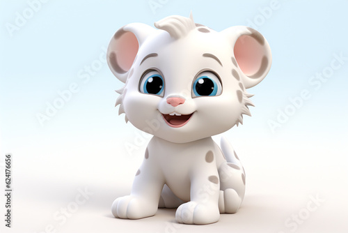 Cute animal animated on white background, cartoon style, animated expressions, quirky expressions, playful expressions. sweet, cheerful, little animals