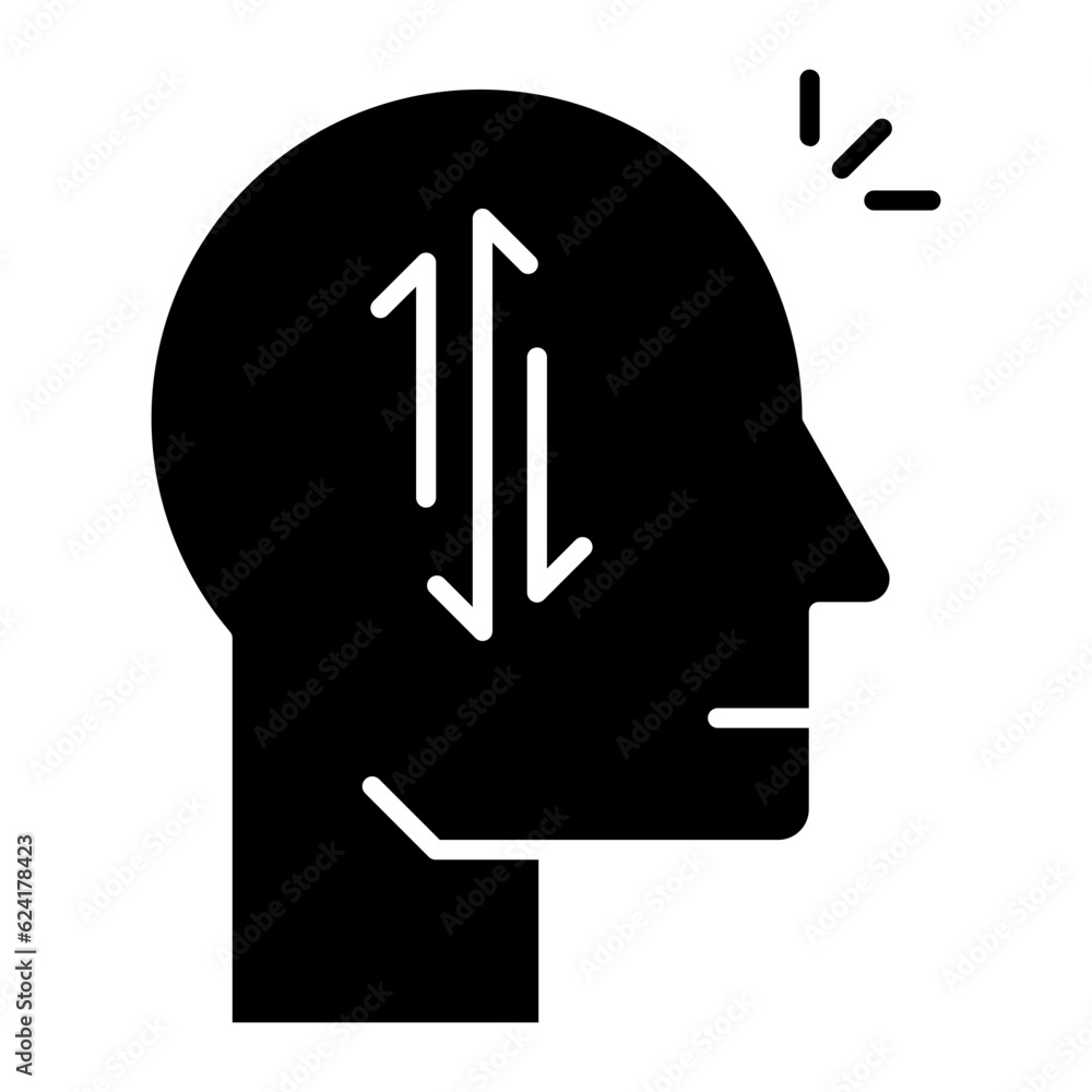 Psychological Research Glyph Icon Psychological Research Glyph Icon