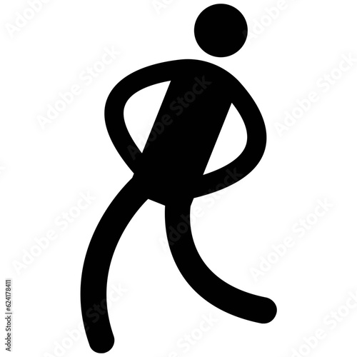 A solid icon of a man editable design 

