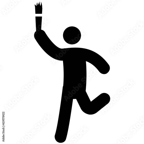 A solid icon of a man editable design 

