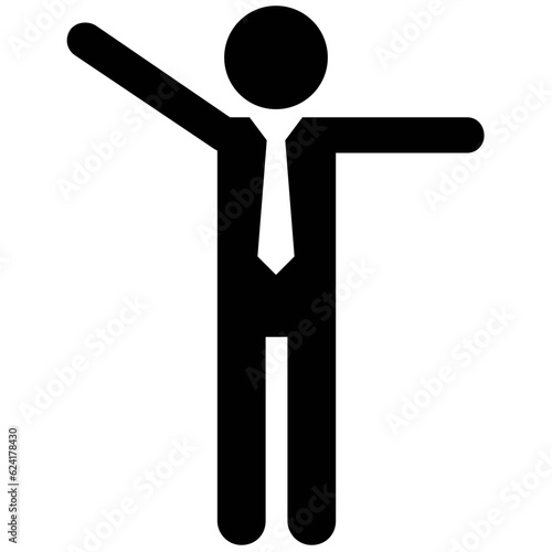A solid icon of a man editable design 

