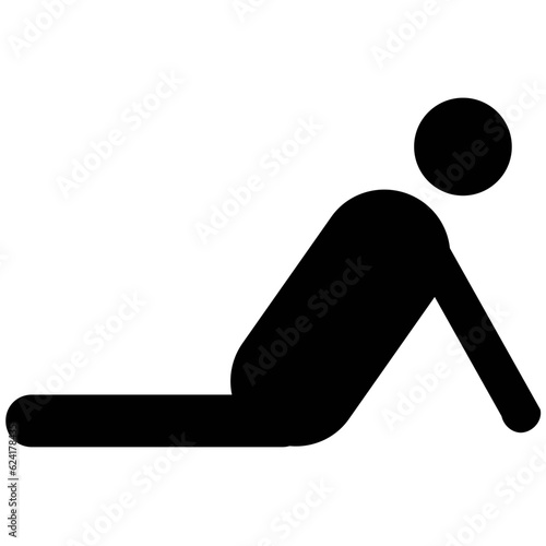 A solid icon of a man editable design 

