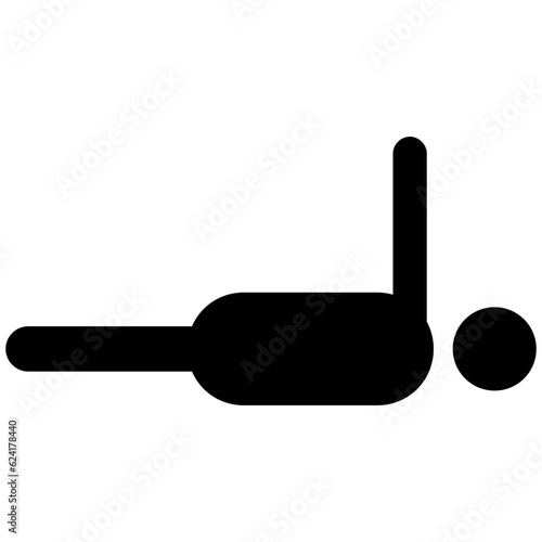 A solid icon of a man editable design 

