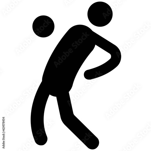 A solid icon of a man editable design 

