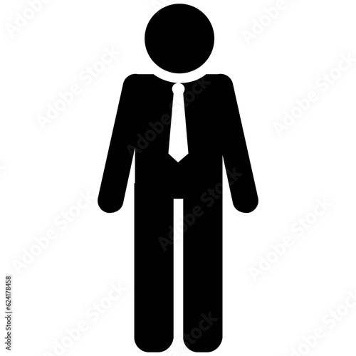 A solid icon of a man editable design 

