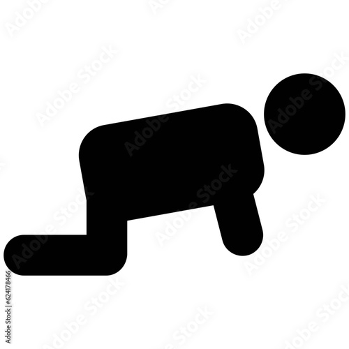 A solid icon of a man editable design 

