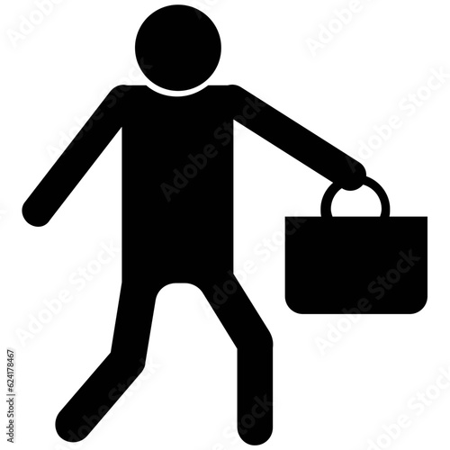 A solid icon of a man editable design 

