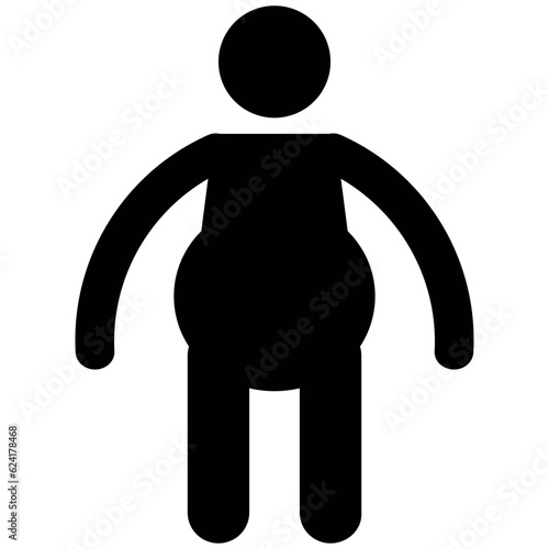 A solid icon of a man editable design 


